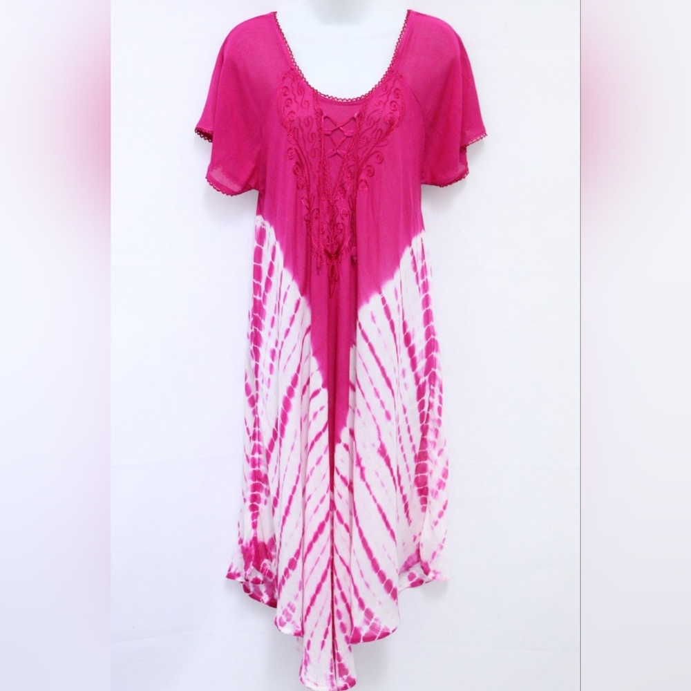Gorgeous Indian rayon umbrella/beach dress. Free size